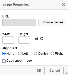 Image Properties window