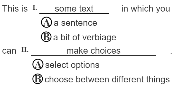 Edit Task with Choice: Interaction Labels: Roman Numerals