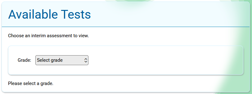 Choose a Test Grade