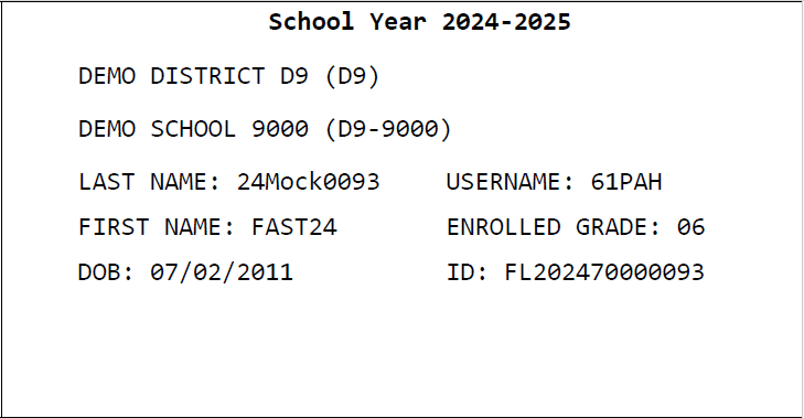 test ticket
